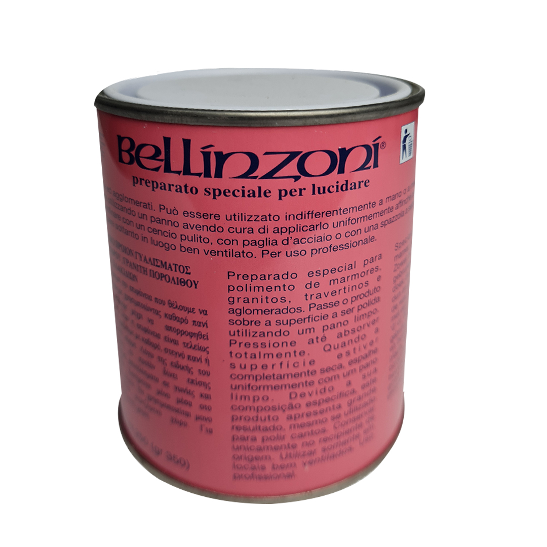 Abrillantador (pasta) bellinzoni – negra 250gr: protección y abrillantado para marmolería